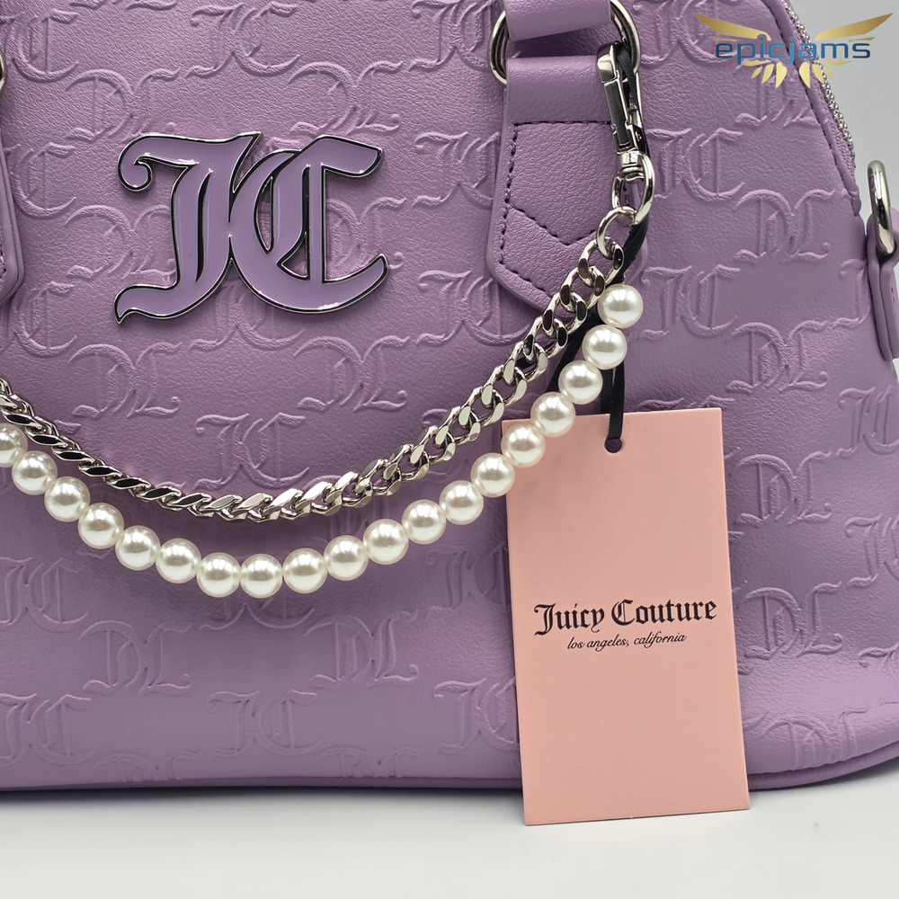 Juicy Couture Heritage Sporty Lavender Satchel Bag New - Picture 8 of 9